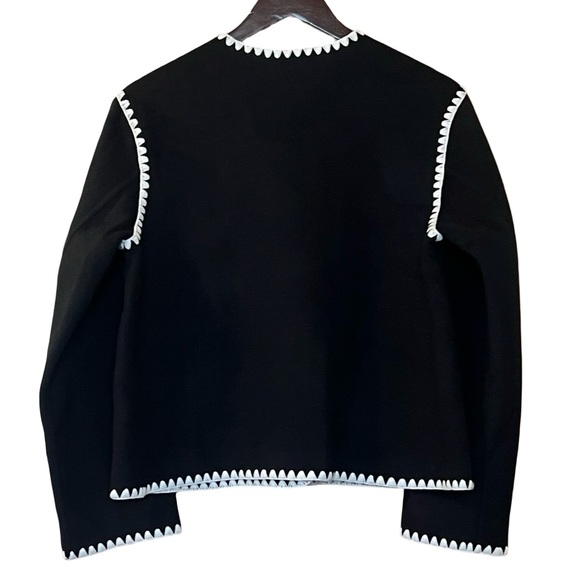 NWT Rails Melanie Jacket Wool Embroidered Overcoat Black Sz S - Picture 3 of 16